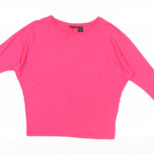 Rachel Zoe Womens Pink Modal Basic T-Shirt Size L Boat Neck