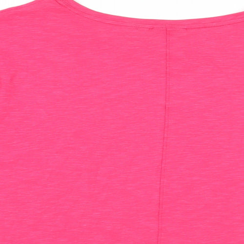 Rachel Zoe Womens Pink Modal Basic T-Shirt Size L Boat Neck