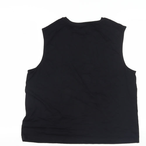 Sonder Womens Black Viscose Basic Tank Size 18 Round Neck - Rhinestone