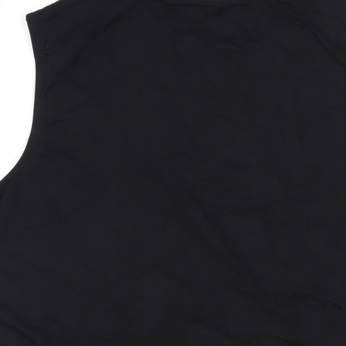 Sonder Womens Black Viscose Basic Tank Size 18 Round Neck - Rhinestone