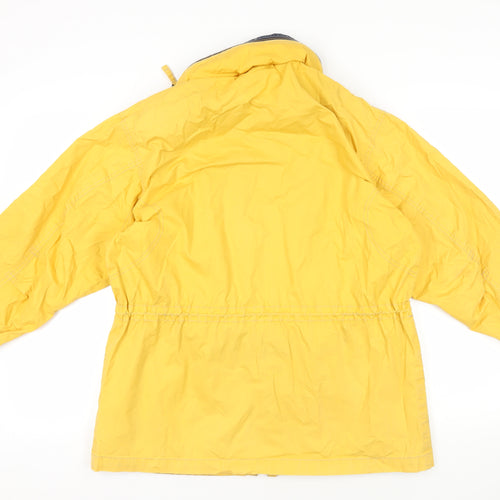 Marks and Spencer Womens Yellow Jacket Size 14 Zip - Lightweight Water Resistant