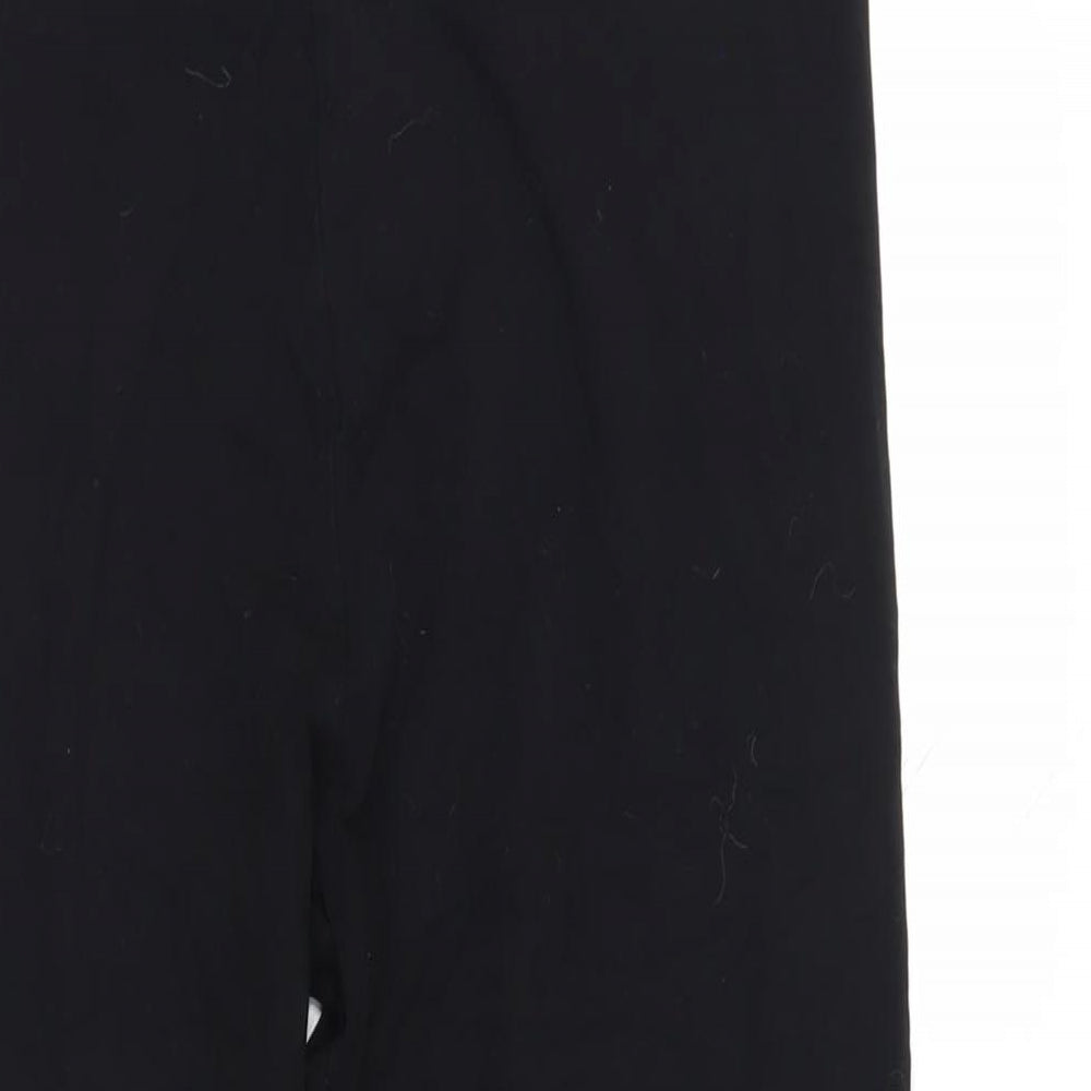 NEXT Womens Black Viscose Capri Leggings Size 18 L25 in - Elasticated Waist