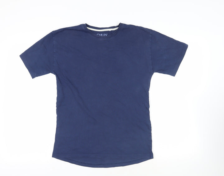 NEXT Girls Blue Cotton Pullover T-Shirt Size 14 Years Crew Neck