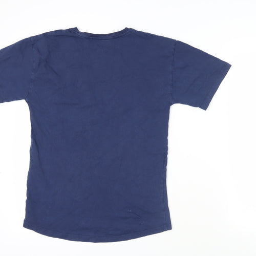 NEXT Girls Blue Cotton Pullover T-Shirt Size 14 Years Crew Neck