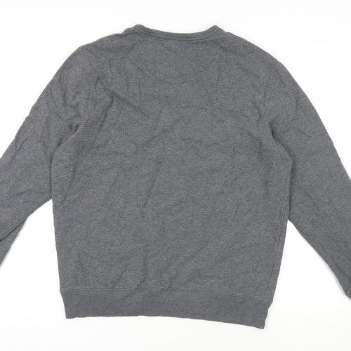 Marks and Spencer Mens Grey Cotton Pullover Sweatshirt Size L