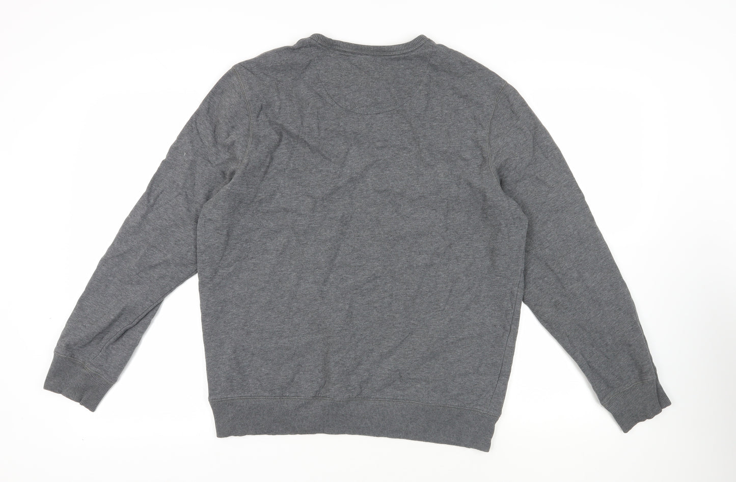 Marks and Spencer Mens Grey Cotton Pullover Sweatshirt Size L