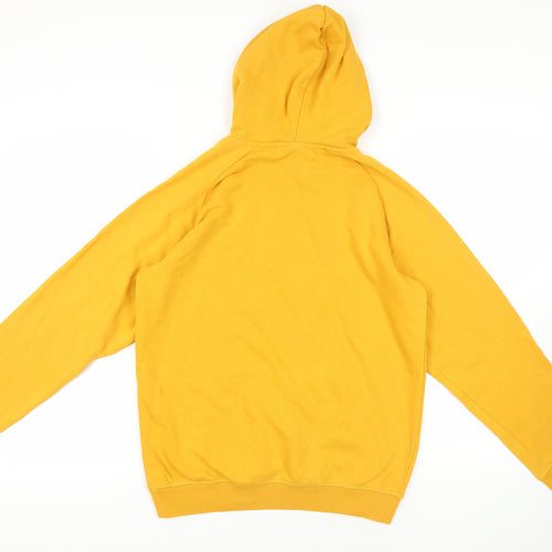 H&M Womens Yellow Cotton Pullover Hoodie Size S Pullover - Pockets