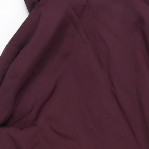 Marks and Spencer Womens Purple Parka Coat Size XL Zip - Hooded