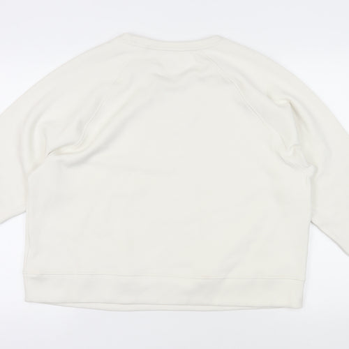 GOODMOVE Womens White Viscose Pullover Sweatshirt Size 20 Pullover