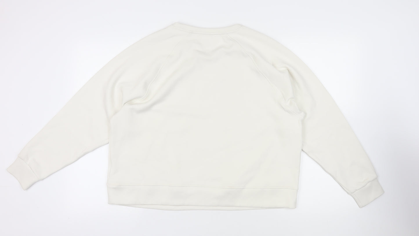 GOODMOVE Womens White Viscose Pullover Sweatshirt Size 20 Pullover