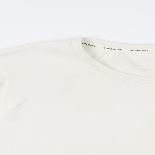 GOODMOVE Womens White Viscose Pullover Sweatshirt Size 20 Pullover