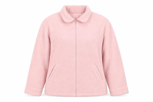 Front view of Bonmarché women’s pink jacket, size S, zip