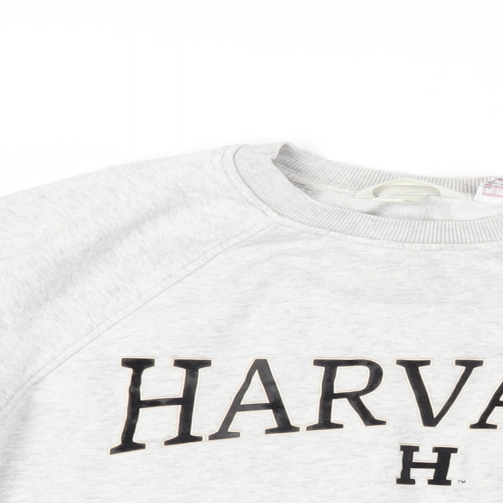 H&M Womens Grey Cotton Pullover Sweatshirt Size M Pullover - Harvard