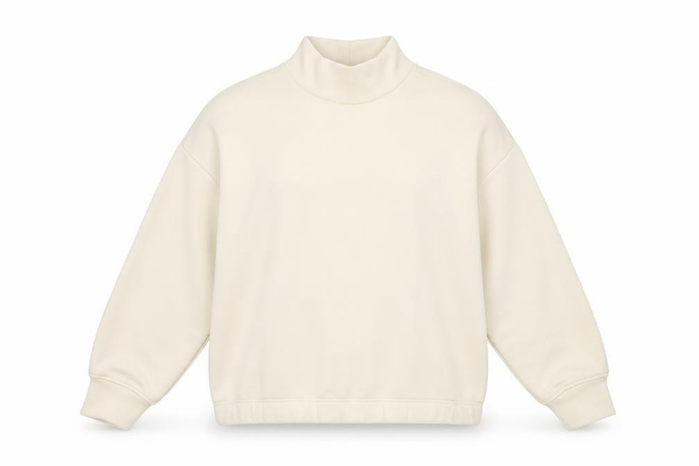 Front view of Marks & Spencer women’s ivory viscose pullover sweatshirt, size XL, pullover