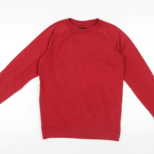 NEXT Girls Red Cotton Pullover Sweatshirt Size 12 Years Pullover