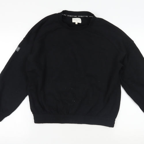 NEXT Womens Black Cotton Pullover Sweatshirt Size M Pullover