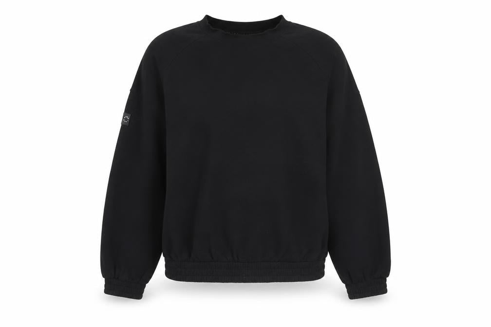 Front view of Next women’s black cotton pullover sweatshirt, size M, pullover