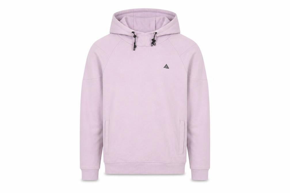 Front view of Next men’s purple cotton pullover hoodie, size S, - pockets