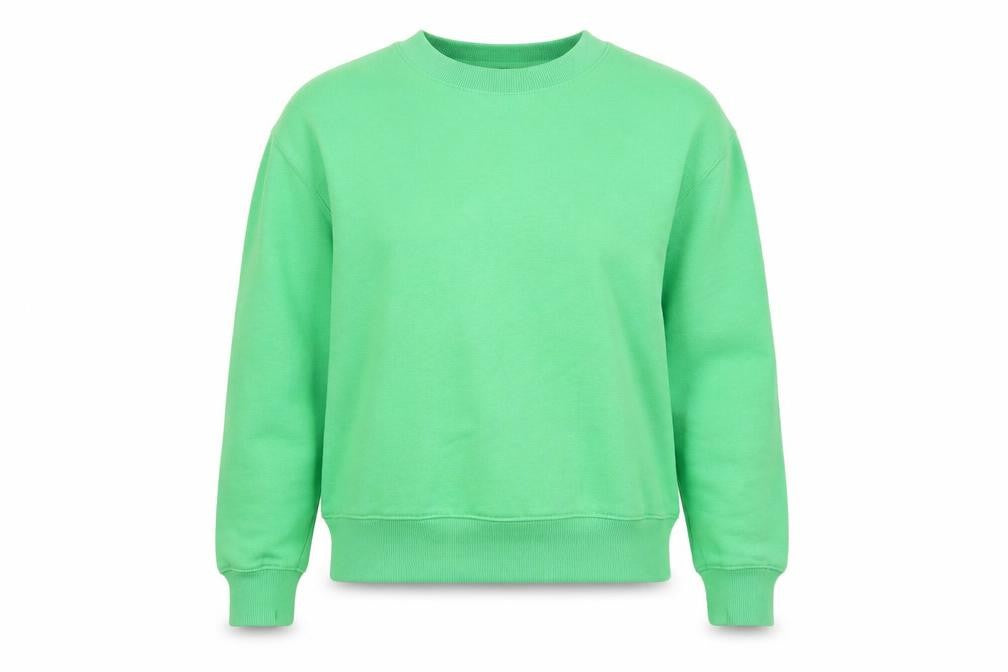 Front view of New Look women’s green cotton pullover sweatshirt, size S, pullover