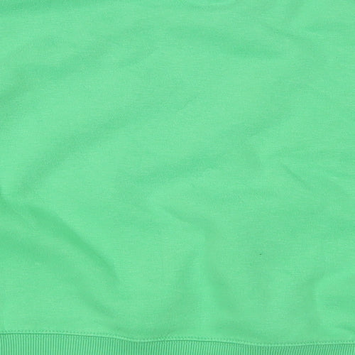 New Look Womens Green Cotton Pullover Sweatshirt Size S Pullover