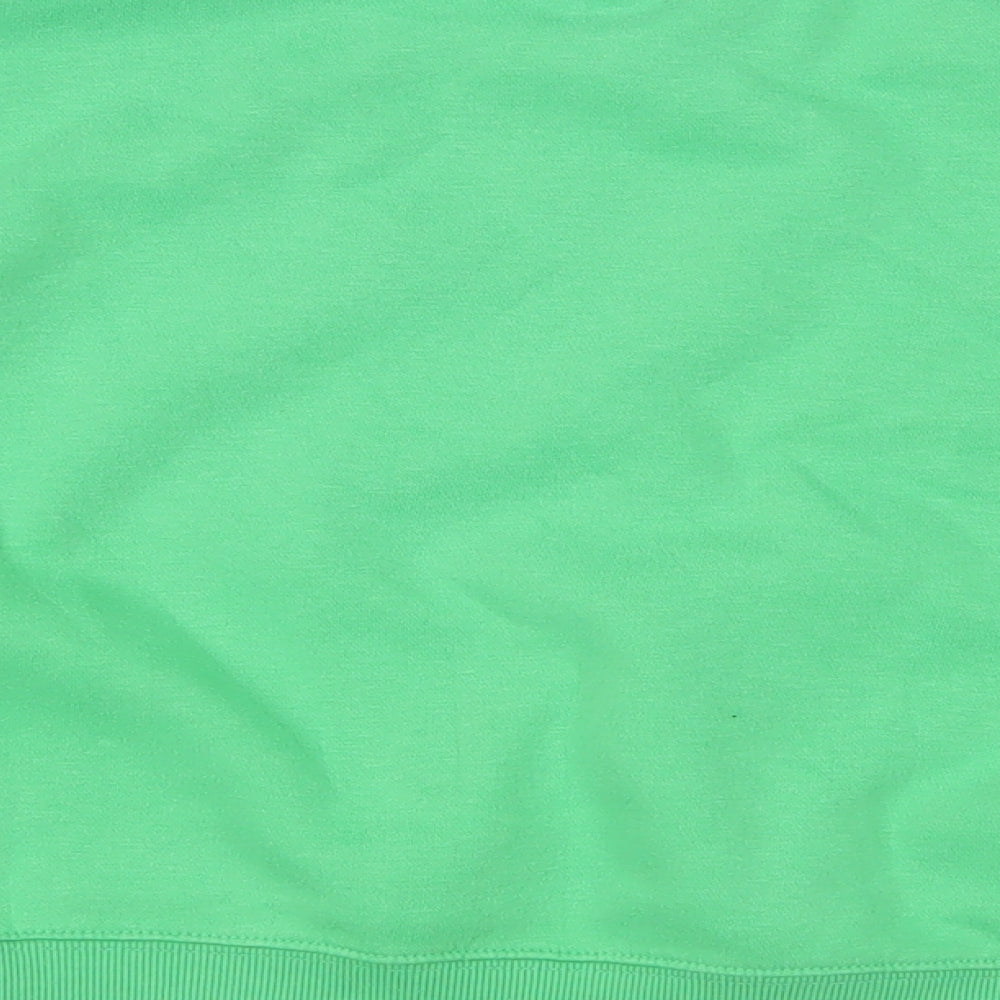 New Look Womens Green Cotton Pullover Sweatshirt Size S Pullover