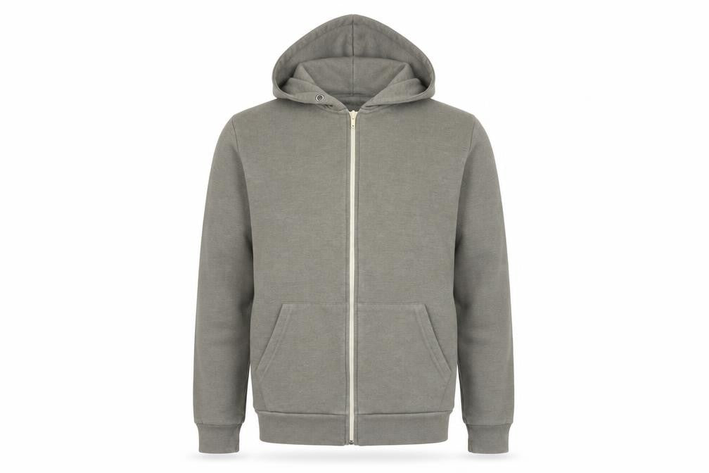 Topman Mens Grey Cotton Full Zip Hoodie Size XS - Pockets