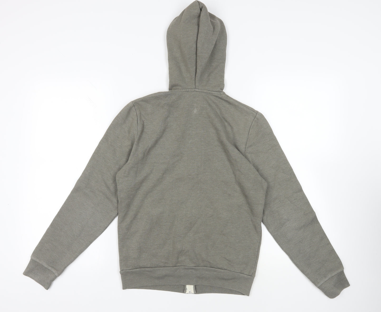 Topman Mens Grey Cotton Full Zip Hoodie Size XS - Pockets