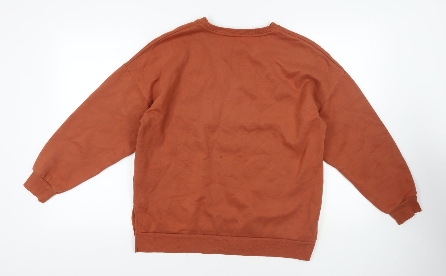 New Look Womens Brown Cotton Pullover Sweatshirt Size 14 Pullover