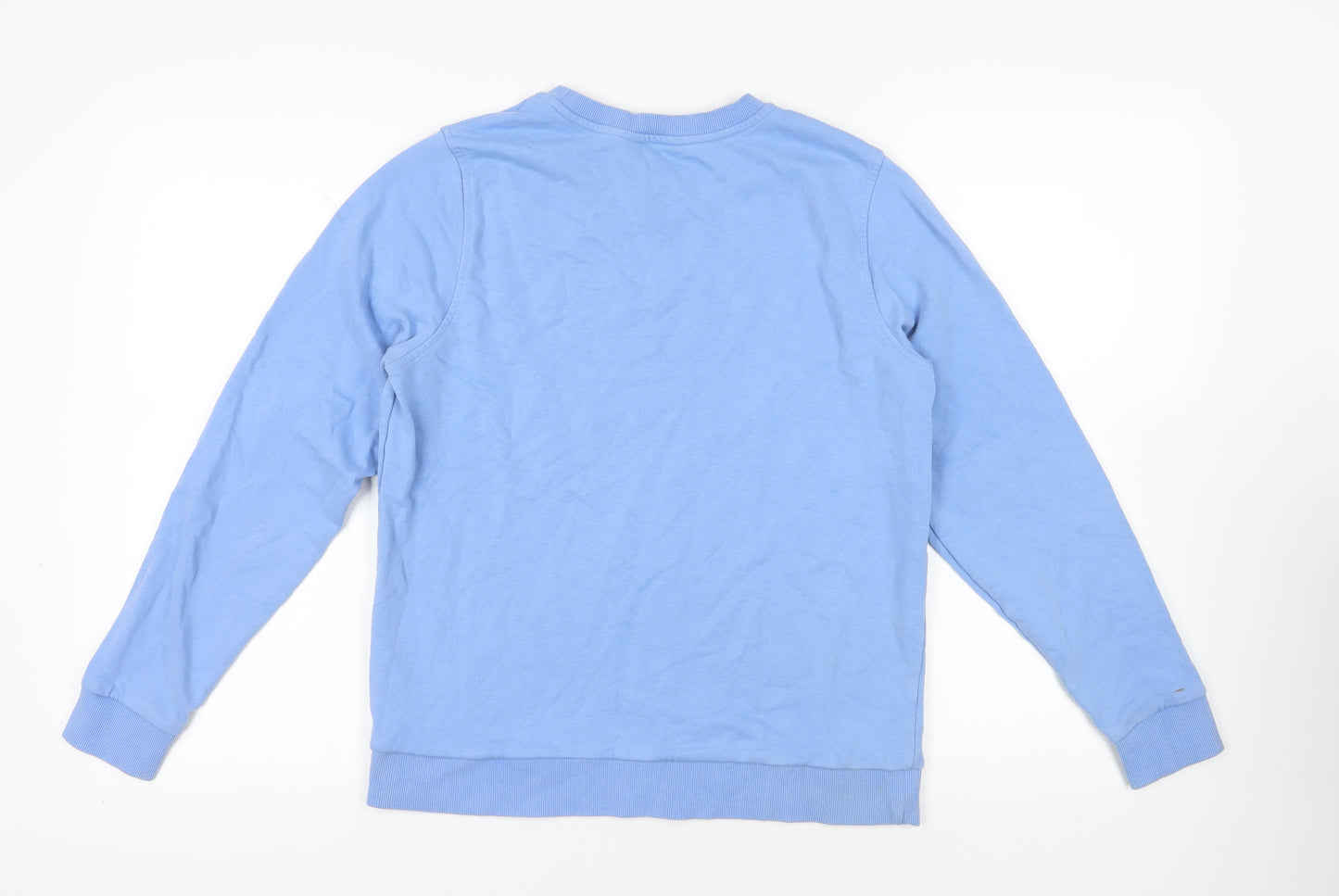 Marks and Spencer Womens Blue Cotton Pullover Sweatshirt Size 14 Pullover