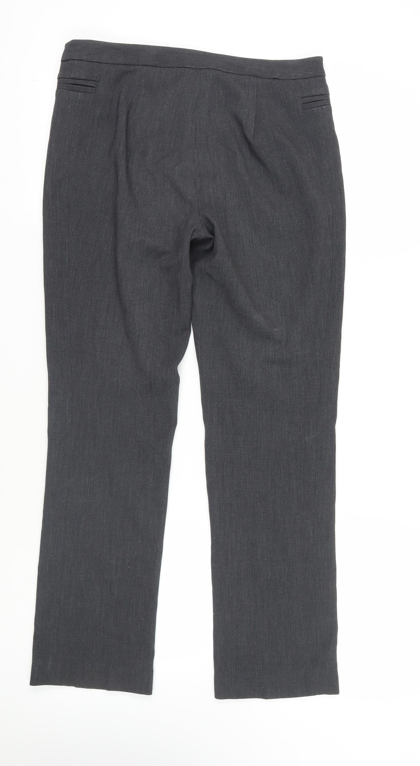 Jesiré Womens Grey Polyester Dress Pants Trousers Size 12 L30 in Regular Zip