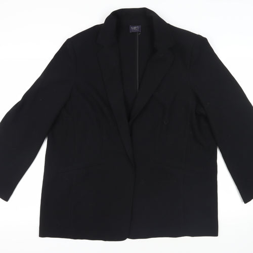 Marks and Spencer Womens Black Jacket Blazer Size 20 - Open