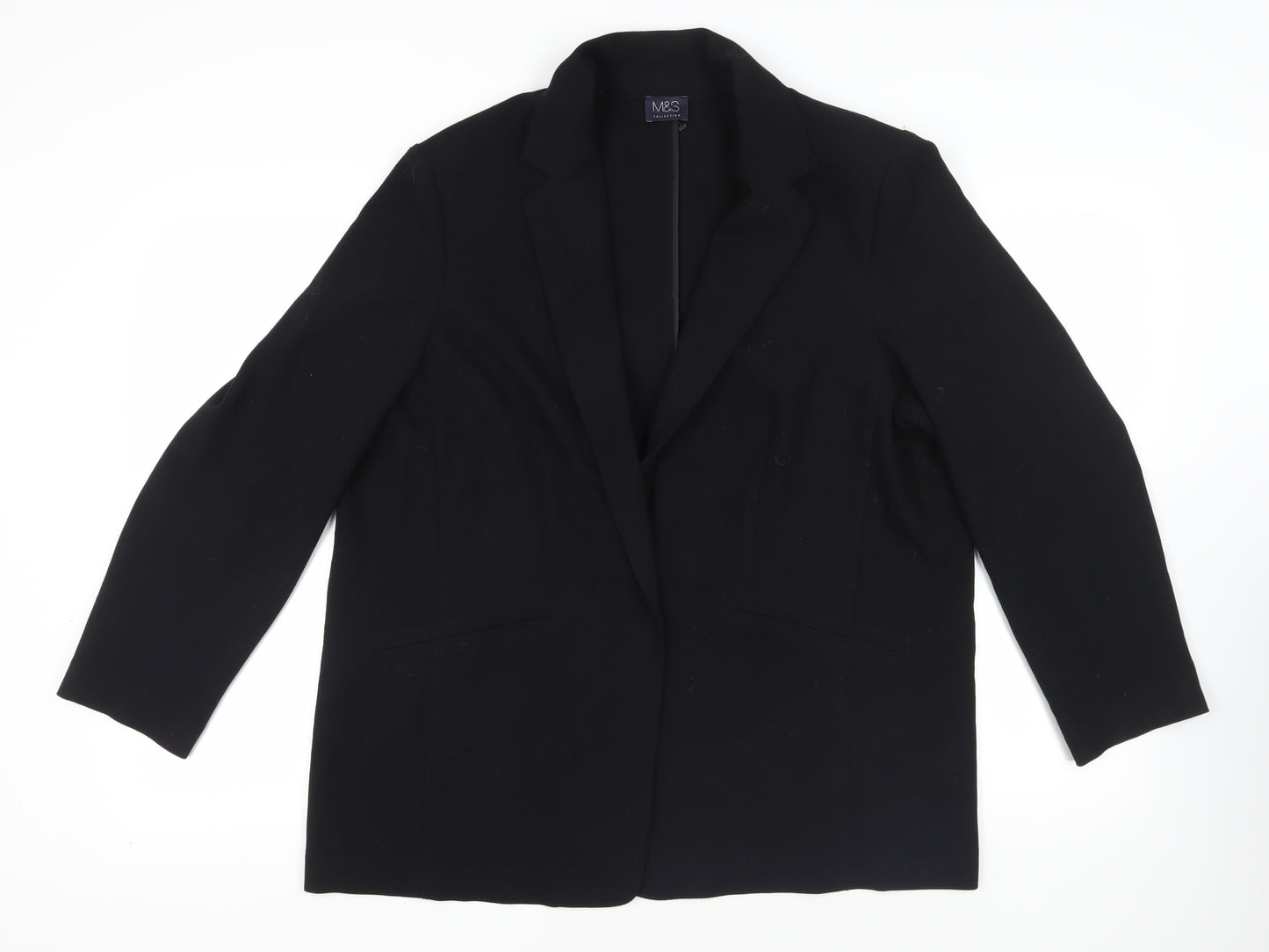 Marks and Spencer Womens Black Jacket Blazer Size 20 - Open