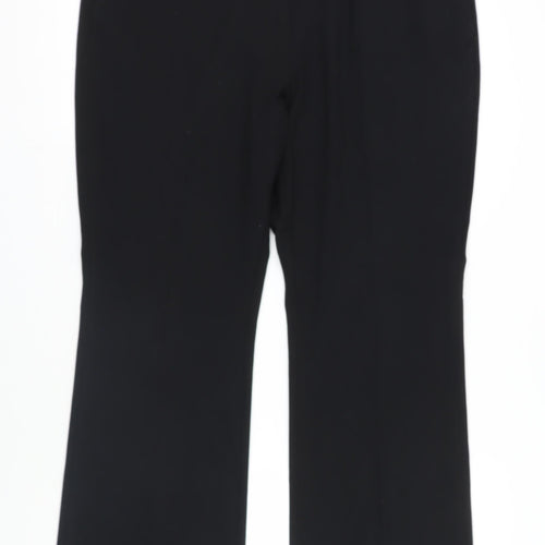 Marks and Spencer Womens Black Polyester Dress Pants Trousers Size 20 L31 in Regular Zip