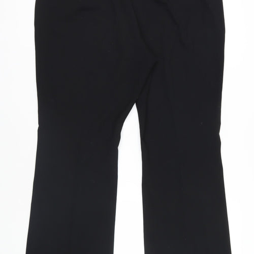 Marks and Spencer Womens Black Polyester Dress Pants Trousers Size 20 L31 in Regular Zip