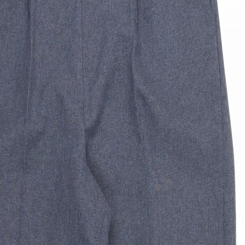 Bonmarché Womens Blue Polyester Trousers Size 12 L25 in Regular - Elasticated Waist