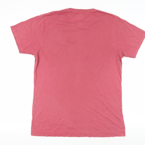 Colorful standard Mens Pink Cotton T-Shirt Size M Crew Neck