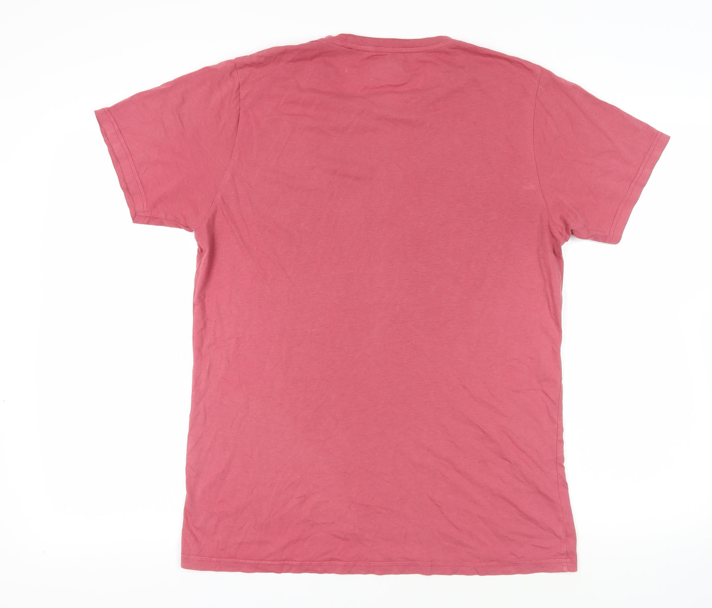 Colorful standard Mens Pink Cotton T-Shirt Size M Crew Neck