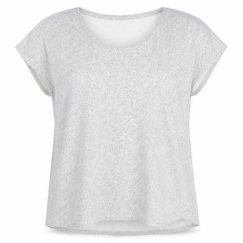 H&M Womens Black Animal Print Cotton Basic T-Shirt Size L Round Neck
