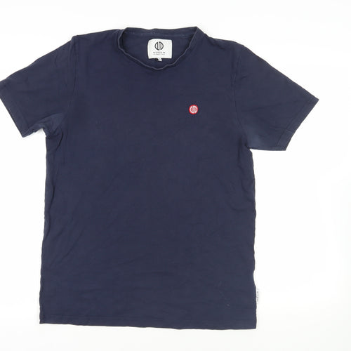 Nordam Mens Blue Cotton T-Shirt Size M Crew Neck - Logo