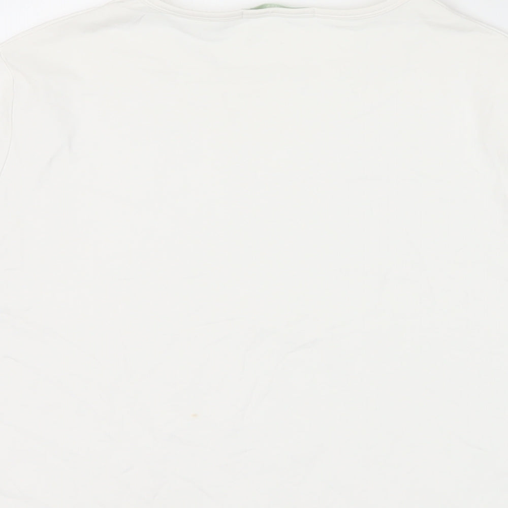 Marks and Spencer Womens White Polyamide Basic T-Shirt Size 20 Crew Neck