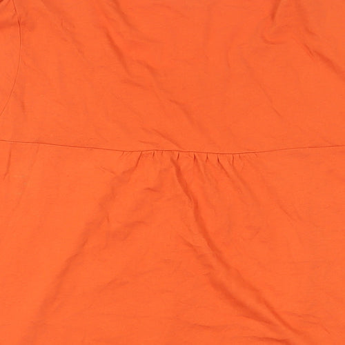 Rogers Womens Orange Cotton Basic T-Shirt Size 20 Round Neck