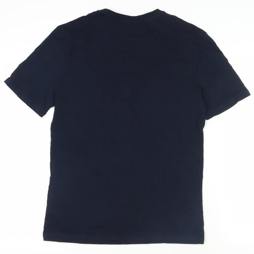 Marks and Spencer Mens Blue Cotton T-Shirt Size M Crew Neck