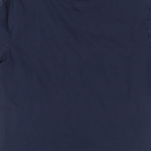 Marks and Spencer Womens Blue Cotton Basic T-Shirt Size 6 V-Neck