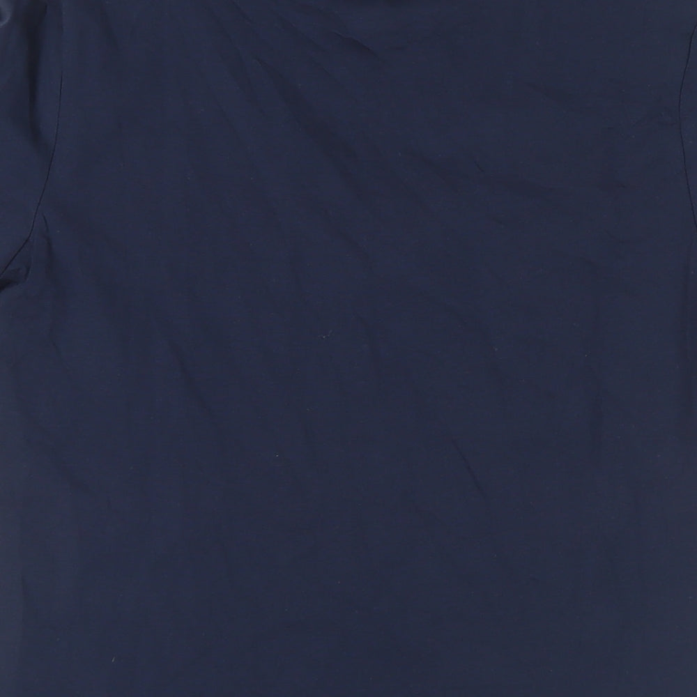 Marks and Spencer Womens Blue Cotton Basic T-Shirt Size 6 V-Neck