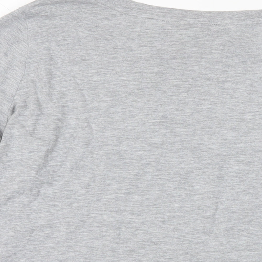 Marks and Spencer Womens Grey Solid Cotton Top Pyjama Top Size 14