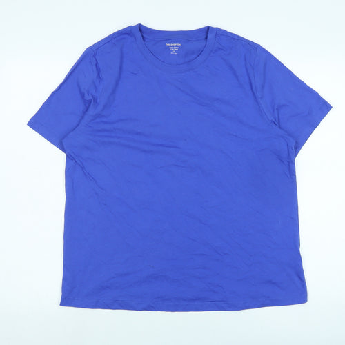 NEXT Womens Blue Cotton Basic T-Shirt Size 14 Crew Neck