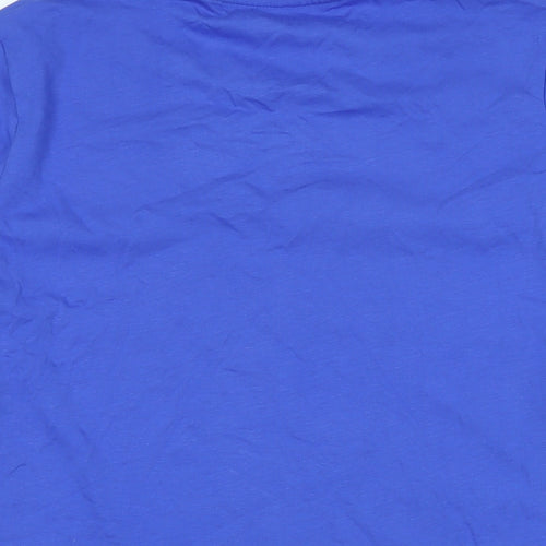 NEXT Womens Blue Cotton Basic T-Shirt Size 14 Crew Neck