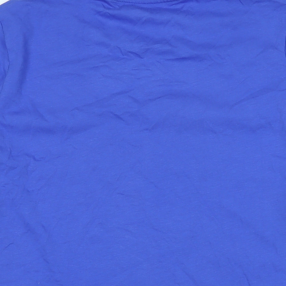 NEXT Womens Blue Cotton Basic T-Shirt Size 14 Crew Neck