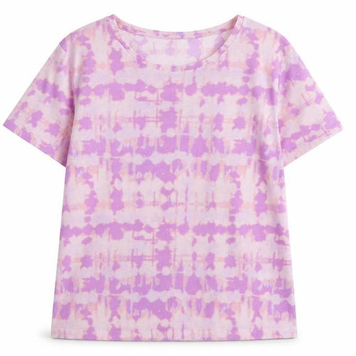 Marks and Spencer Womens Pink Cotton Basic T-Shirt Size 16 Scoop Neck - 26