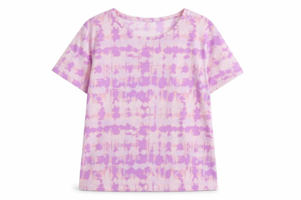 Marks and Spencer Womens Pink Cotton Basic T-Shirt Size 16 Scoop Neck - 26